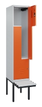 C+P Z-Spind Classic PLUS 0800437-306 schweb.Bank 6 Pers./3 Abt. 300mm Drehriegel (HxBxT) 2120x900x815mm k7016/7035