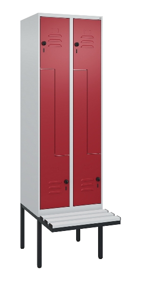 C+P Z-Spind Classic PLUS 0800437-306 schweb.Bank 6 Pers./3 Abt. 300mm Drehriegel (HxBxT) 2120x900x815mm k7016/7035