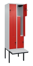 C+P Z-Spind Classic PLUS 0800437-306 schweb.Bank 6 Pers./3 Abt. 300mm Drehriegel (HxBxT) 2120x900x815mm k7016/7035