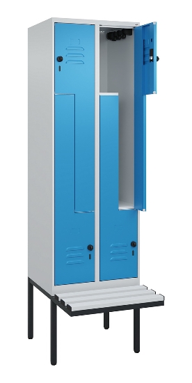 C+P Z-Spind Classic PLUS 0800437-306 schweb.Bank 6 Pers./3 Abt. 300mm Drehriegel (HxBxT) 2120x900x815mm k7016/7035