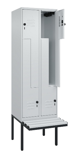 C+P Z-Spind Classic PLUS 0800437-306 schweb.Bank 6 Pers./3 Abt. 300mm Drehriegel (HxBxT) 2120x900x815mm k7016/7035