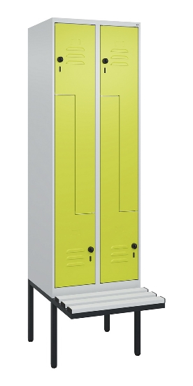 C+P Z-Spind Classic PLUS 0800437-306 schweb.Bank 6 Pers./3 Abt. 300mm Drehriegel (HxBxT) 2120x900x815mm k7016/7035