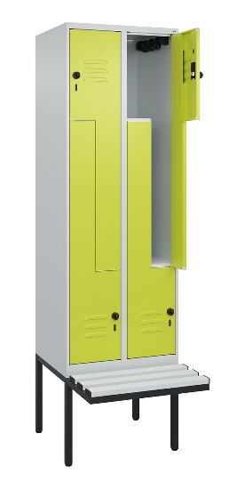 C+P Z-Spind Classic PLUS 0800437-306 schweb.Bank 6 Pers./3 Abt. 300mm Drehriegel (HxBxT) 2120x900x815mm k7016/7035