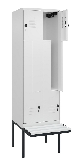 C+P Z-Spind Classic PLUS 0800437-306 schweb.Bank 6 Pers./3 Abt. 300mm Drehriegel (HxBxT) 2120x900x815mm k7016/7035