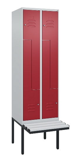 C+P Z-Spind Classic PLUS 0800437-306 schweb.Bank 6 Pers./3 Abt. 300mm Drehriegel (HxBxT) 2120x900x815mm k7016/7035