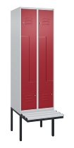 C+P Z-Spind Classic PLUS 0800437-306 schweb.Bank 6 Pers./3 Abt. 300mm Drehriegel (HxBxT) 2120x900x815mm k7016/7035