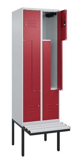 C+P Z-Spind Classic PLUS 0800437-306 schweb.Bank 6 Pers./3 Abt. 300mm Drehriegel (HxBxT) 2120x900x815mm k7016/7035