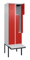 C+P Z-Spind Classic PLUS 0800437-306 schweb.Bank 6 Pers./3 Abt. 300mm Drehriegel (HxBxT) 2120x900x815mm k7016/7035