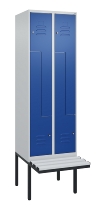 C+P Z-Spind Classic PLUS 0800437-306 schweb.Bank 6 Pers./3 Abt. 300mm Drehriegel (HxBxT) 2120x900x815mm k7016/7035