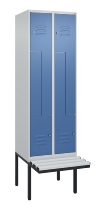 C+P Z-Spind Classic PLUS 0800437-306 schweb.Bank 6 Pers./3 Abt. 300mm Drehriegel (HxBxT) 2120x900x815mm k7016/7035