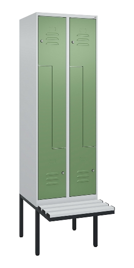 C+P Z-Spind Classic PLUS 0800437-306 schweb.Bank 6 Pers./3 Abt. 300mm Drehriegel (HxBxT) 2120x900x815mm k7016/7035