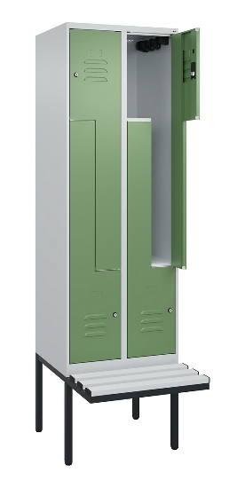 C+P Z-Spind Classic PLUS 0800437-306 schweb.Bank 6 Pers./3 Abt. 300mm Drehriegel (HxBxT) 2120x900x815mm k7016/7035