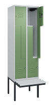 C+P Z-Spind Classic PLUS 0800437-306 schweb.Bank 6 Pers./3 Abt. 300mm Drehriegel (HxBxT) 2120x900x815mm k7016/7035