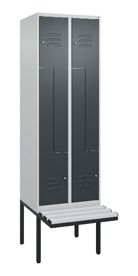 C+P Z-Spind Classic PLUS 0800437-306 schweb.Bank 6 Pers./3 Abt. 300mm Drehriegel (HxBxT) 2120x900x815mm k7016/7035