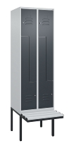 C+P Z-Spind Classic PLUS 0800437-306 schweb.Bank 6 Pers./3 Abt. 300mm Drehriegel (HxBxT) 2120x900x815mm k7016/7035