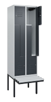 C+P Z-Spind Classic PLUS 0800437-306 schweb.Bank 6 Pers./3 Abt. 300mm Drehriegel (HxBxT) 2120x900x815mm k7016/7035