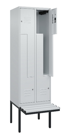C+P Z-Spind Classic PLUS 0800437-306 schweb.Bank 6 Pers./3 Abt. 300mm Drehriegel (HxBxT) 2120x900x815mm k7016/7035