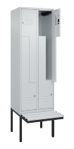 C+P Z-Spind Classic PLUS 0800437-306 schweb.Bank 6 Pers./3 Abt. 300mm Drehriegel (HxBxT) 2120x900x815mm k7016/7035