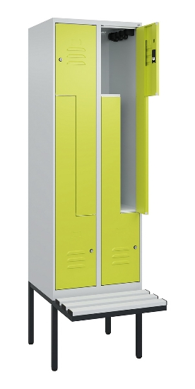 C+P Z-Spind Classic PLUS 0800437-306 schweb.Bank 6 Pers./3 Abt. 300mm Drehriegel (HxBxT) 2120x900x815mm k7016/7035
