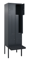 C+P Z-Spind Classic PLUS 0800437-306 schweb.Bank 6 Pers./3 Abt. 300mm Drehriegel (HxBxT) 2120x900x815mm k7016/7035