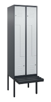 C+P Z-Spind Classic PLUS 0800437-306 schweb.Bank 6 Pers./3 Abt. 300mm Drehriegel (HxBxT) 2120x900x815mm k7016/7035