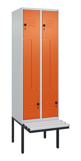 C+P Z-Spind Classic PLUS 0800437-306 schweb.Bank 6 Pers./3 Abt. 300mm Drehriegel (HxBxT) 2120x900x815mm k7016/7035