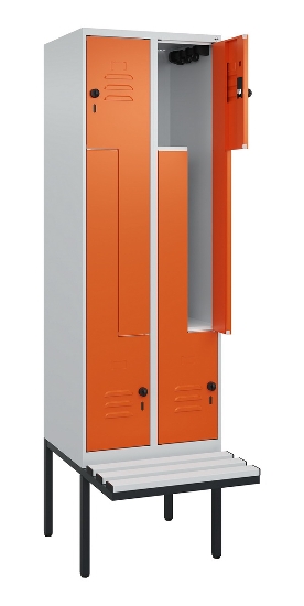C+P Z-Spind Classic PLUS 0800437-306 schweb.Bank 6 Pers./3 Abt. 300mm Drehriegel (HxBxT) 2120x900x815mm k7016/7035