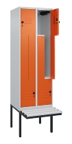 C+P Z-Spind Classic PLUS 0800437-306 schweb.Bank 6 Pers./3 Abt. 300mm Drehriegel (HxBxT) 2120x900x815mm k7016/7035
