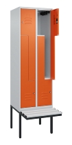 C+P Z-Spind Classic PLUS 0800437-306 schweb.Bank 6 Pers./3 Abt. 300mm Drehriegel (HxBxT) 2120x900x815mm k7016/7035