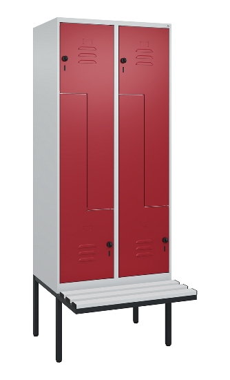 C+P Z-Spind Classic PLUS 0800437-306 schweb.Bank 6 Pers./3 Abt. 300mm Drehriegel (HxBxT) 2120x900x815mm k7016/7035