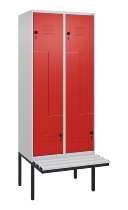 C+P Z-Spind Classic PLUS 0800437-306 schweb.Bank 6 Pers./3 Abt. 300mm Drehriegel (HxBxT) 2120x900x815mm k7016/7035