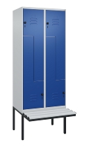C+P Z-Spind Classic PLUS 0800437-306 schweb.Bank 6 Pers./3 Abt. 300mm Drehriegel (HxBxT) 2120x900x815mm k7016/7035