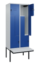 C+P Z-Spind Classic PLUS 0800437-306 schweb.Bank 6 Pers./3 Abt. 300mm Drehriegel (HxBxT) 2120x900x815mm k7016/7035