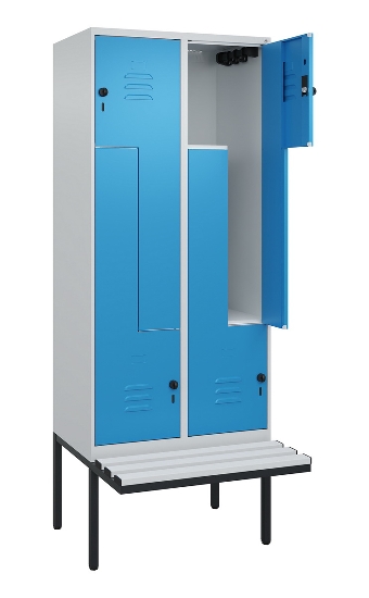 C+P Z-Spind Classic PLUS 0800437-306 schweb.Bank 6 Pers./3 Abt. 300mm Drehriegel (HxBxT) 2120x900x815mm k7016/7035