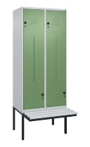 C+P Z-Spind Classic PLUS 0800437-306 schweb.Bank 6 Pers./3 Abt. 300mm Drehriegel (HxBxT) 2120x900x815mm k7016/7035