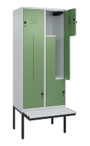 C+P Z-Spind Classic PLUS 0800437-306 schweb.Bank 6 Pers./3 Abt. 300mm Drehriegel (HxBxT) 2120x900x815mm k7016/7035