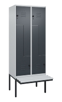 C+P Z-Spind Classic PLUS 0800437-306 schweb.Bank 6 Pers./3 Abt. 300mm Drehriegel (HxBxT) 2120x900x815mm k7016/7035