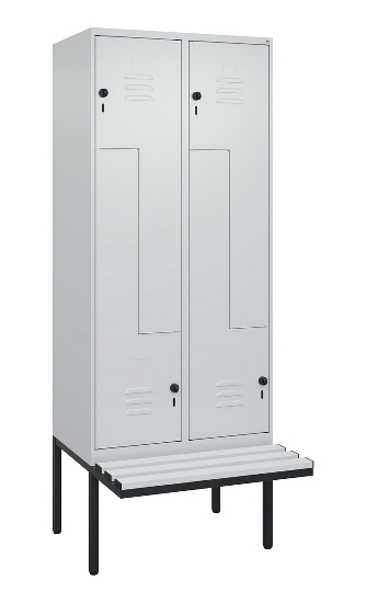 C+P Z-Spind Classic PLUS 0800437-306 schweb.Bank 6 Pers./3 Abt. 300mm Drehriegel (HxBxT) 2120x900x815mm k7016/7035