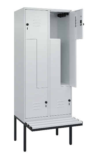 C+P Z-Spind Classic PLUS 0800437-306 schweb.Bank 6 Pers./3 Abt. 300mm Drehriegel (HxBxT) 2120x900x815mm k7016/7035
