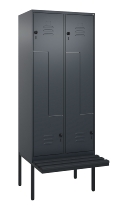 C+P Z-Spind Classic PLUS 0800437-306 schweb.Bank 6 Pers./3 Abt. 300mm Drehriegel (HxBxT) 2120x900x815mm k7016/7035
