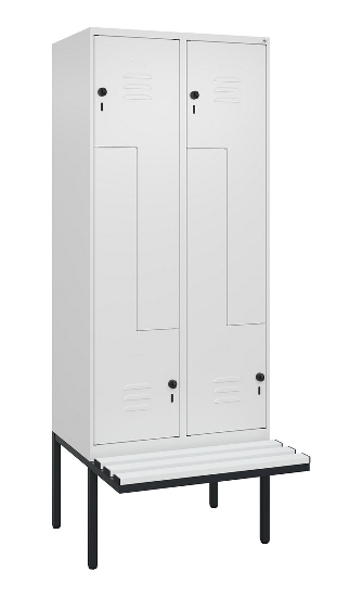 C+P Z-Spind Classic PLUS 0800437-306 schweb.Bank 6 Pers./3 Abt. 300mm Drehriegel (HxBxT) 2120x900x815mm k7016/7035