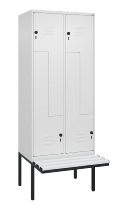 C+P Z-Spind Classic PLUS 0800437-306 schweb.Bank 6 Pers./3 Abt. 300mm Drehriegel (HxBxT) 2120x900x815mm k7016/7035