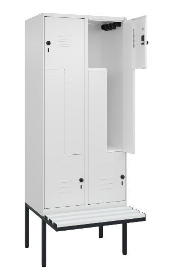 C+P Z-Spind Classic PLUS 0800437-306 schweb.Bank 6 Pers./3 Abt. 300mm Drehriegel (HxBxT) 2120x900x815mm k7016/7035