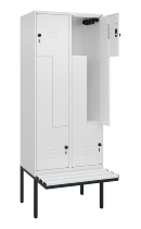 C+P Z-Spind Classic PLUS 0800437-306 schweb.Bank 6 Pers./3 Abt. 300mm Drehriegel (HxBxT) 2120x900x815mm k7016/7035