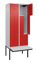 C+P Z-Spind Classic PLUS 0800437-306 schweb.Bank 6 Pers./3 Abt. 300mm Drehriegel (HxBxT) 2120x900x815mm k7016/7035