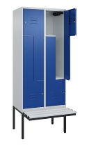 C+P Z-Spind Classic PLUS 0800437-306 schweb.Bank 6 Pers./3 Abt. 300mm Drehriegel (HxBxT) 2120x900x815mm k7016/7035