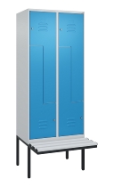 C+P Z-Spind Classic PLUS 0800437-306 schweb.Bank 6 Pers./3 Abt. 300mm Drehriegel (HxBxT) 2120x900x815mm k7016/7035