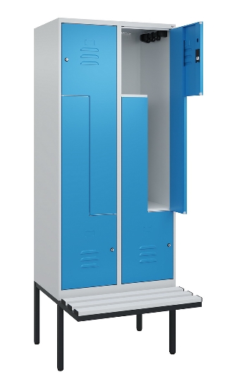 C+P Z-Spind Classic PLUS 0800437-306 schweb.Bank 6 Pers./3 Abt. 300mm Drehriegel (HxBxT) 2120x900x815mm k7016/7035