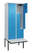 C+P Z-Spind Classic PLUS 0800437-306 schweb.Bank 6 Pers./3 Abt. 300mm Drehriegel (HxBxT) 2120x900x815mm k7016/7035
