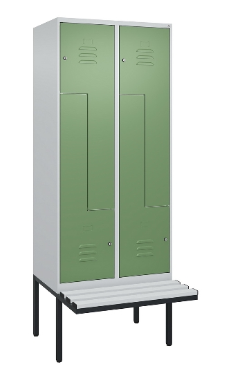 C+P Z-Spind Classic PLUS 0800437-306 schweb.Bank 6 Pers./3 Abt. 300mm Drehriegel (HxBxT) 2120x900x815mm k7016/7035